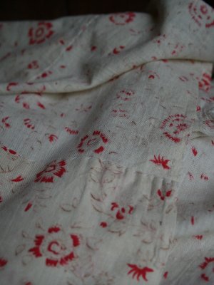 画像5: Coupon de tissu Fleurs rouge
