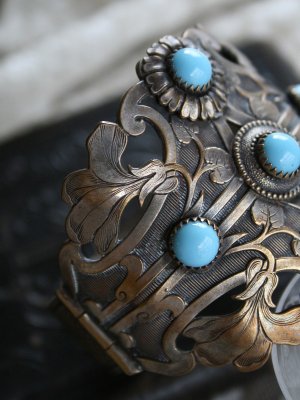 画像2: Bracelet Art nouveau Turquoise