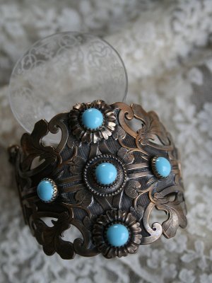 画像3: Bracelet Art nouveau Turquoise