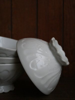 画像3: Bol Porcelaine de Paris Blanc fleurs