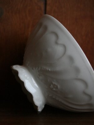 画像1: Bol Porcelaine de Paris Blanc fleurs