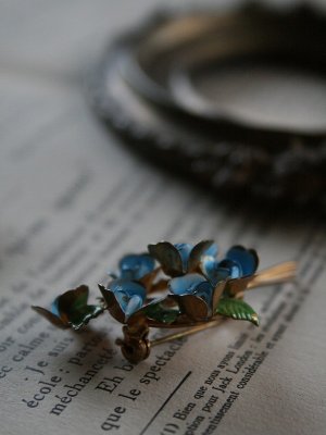 画像4: Broche Fleurs bleus