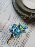 Broche Fleurs bleus