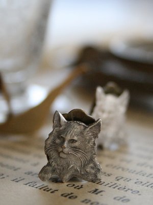 画像1: Boucles d'oreilles chats