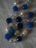 Collier Bleus/Perles