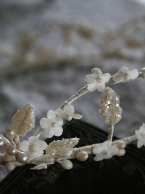 画像2: Couronne de merie Fleurs Perles