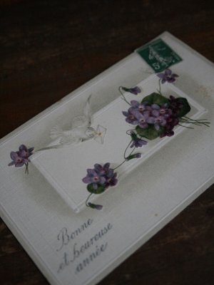 画像1: Carte Postale Pigeon Violettes