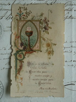 画像2: Image pieuse Souvenir de Communion 1903