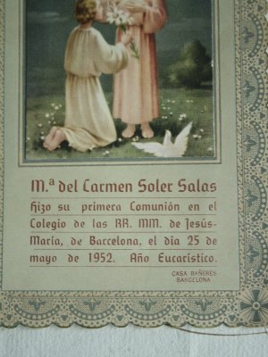 画像3: Image pieuse Souvenir de Communion 1952