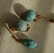画像3: Boucles d'oreilles verre turquoise