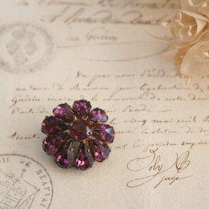 画像1: Broche violette ”Fleur” 