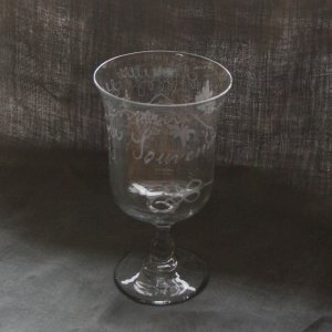画像1: Grand verre gravee Souvenir