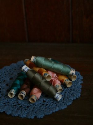 画像1: Canette de cotton tricouleur set