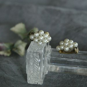 画像1: Boucle d'oreilles clip perles