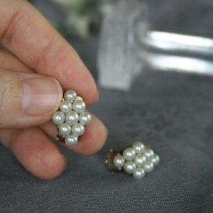 画像4: Boucle d'oreilles clip perles