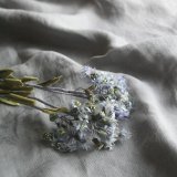 画像: Fleurs en tissu bleus