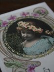 画像3: Art Nouveau Fille et Fleurs