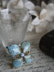 画像2: Broche Fleur Turquoise