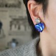 画像7: Boucle d'oreilles coeur/bleu