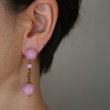 画像8: Boucle d'oreilles ”Pink" verre
