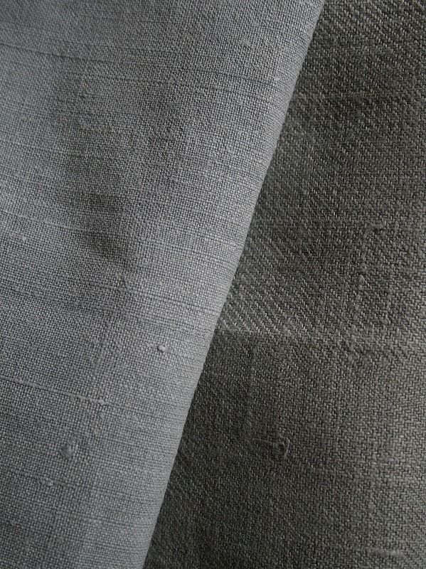 画像: Torchon gris lin oblique