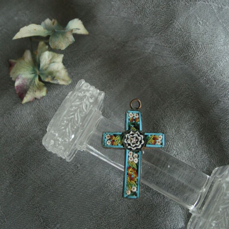 画像1: Pendantif mosaique croix